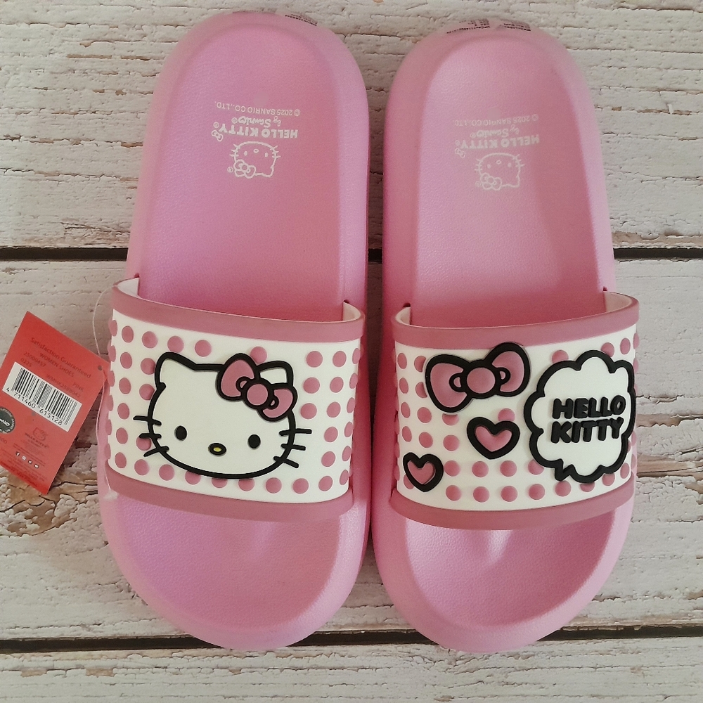 Hello Kitty Sanrio EVA Slides Women's Size 8 NWT